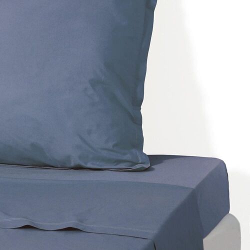 Drap Plat Percale De Coton Denim 270x300