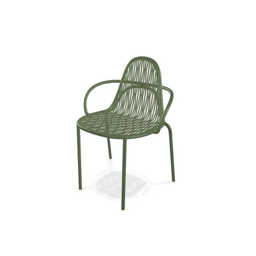 Lot De 2 Chaises De Jardin En Métal Vert