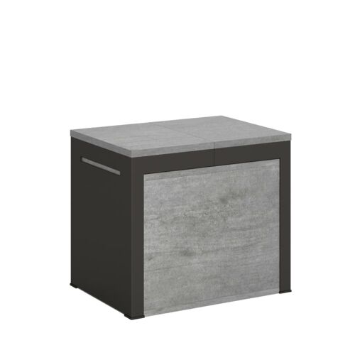 Banc Extensible Effet Béton Gris 55x40/305 Cm