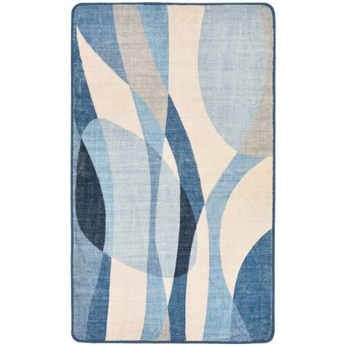 Tapis de bain moelleux - bleu multi 50x60 cm