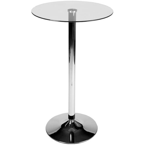 Table haute pour 4 personnes en verre Verre clair