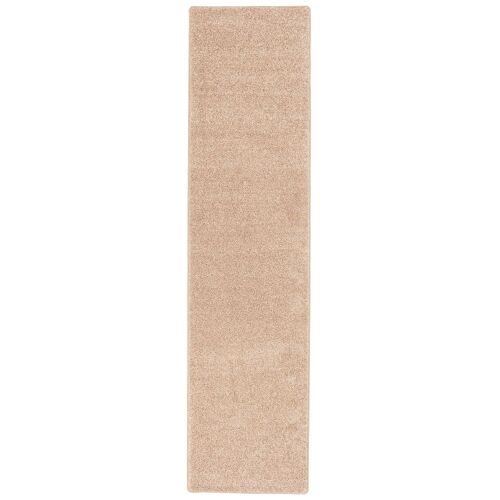 Tapis Couloir Uni Beige 100x300 Cm