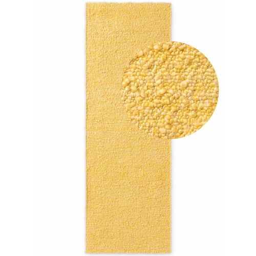 Tapis Bouclés À  Poils Courts Jaune 80x300cm