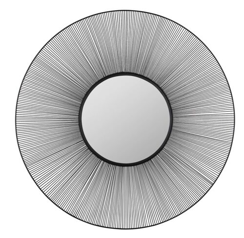 Miroir déco design en métal noir