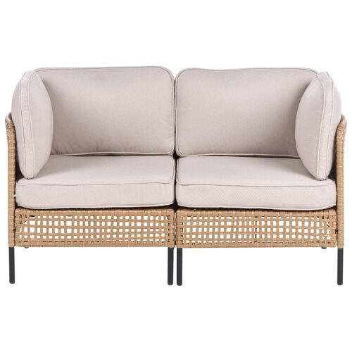 Canapé D'extérieur 2 Places Beige Clair