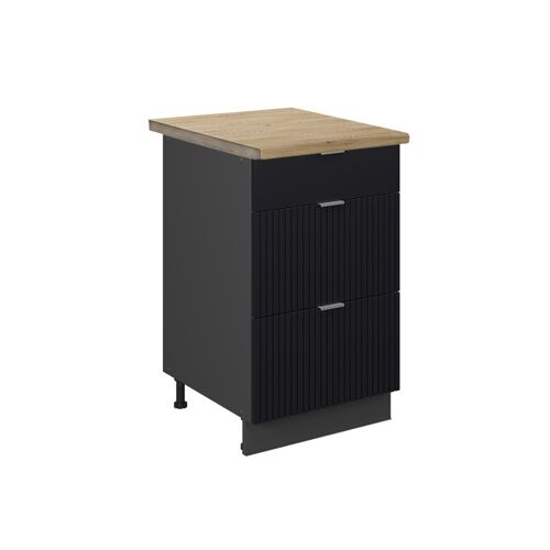 Meuble cuisine PT Chêne Noir rayé 50x82cm