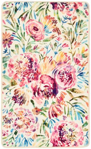 Tapis de bain moelleux - multicolor 60x100 cm