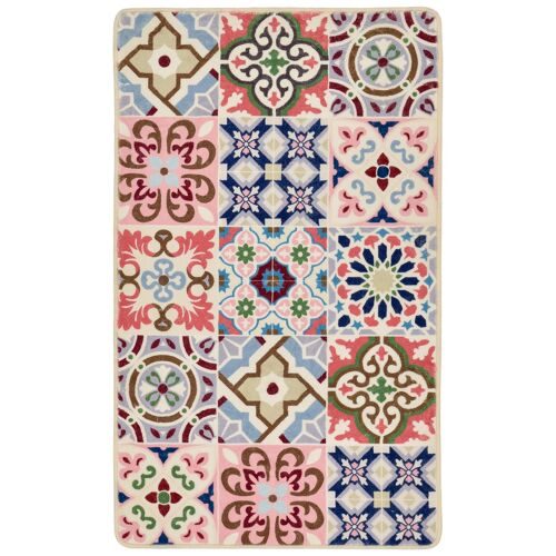 Tapis de bain moelleux - rose multi 60x100 cm