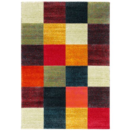 Tapis Design À  Carreaux Multicolore 160x230 Cm