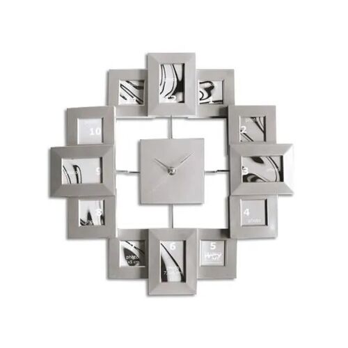 horloge murale avec 12 cadres photos deco maison design insolite