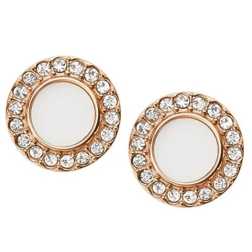 Boucles D'oreilles - Fossil - Jf02659791 - Acier Inoxydable - Oxyde De Zirconium - Rose