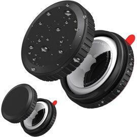 Mevronisshop-2 Pièces Coques Pour Apple Airtag, Étui Airtag Étanche Ipx8 Avec Adhésif 3m, Support Autocollant Étui De Protection Pour Vélo, Télécommande Tv, Drone, Portefeuille (Noir)