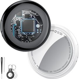 VornixorSarlshop-Smart Air Tracker Tags 2 Pack, Tracker de Valise Compatible avec Apple Où est ? Application (iOS Uniquement), Localisateurs d¿Objets pour clés, Bagages, Valise, Suivi Mondial, Batter