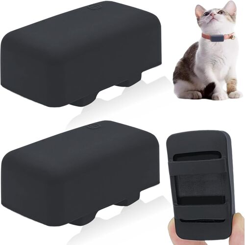 Mevronisshop-Lot De 2 Supports En Silicone Compatibles Avec Traqueur Tractive Cat Mini Tracker, Accessoires En Caoutchouc Anti-Rayures Et Sécurisés Et Robustes Pour Collier De Chien Et Animal Domesti