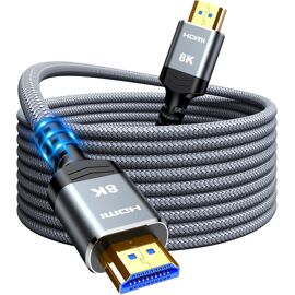 VornixorSarlshop-8K Cable HDMI fibre optique 15m 2.1, Ultra Haut Débit 48Gbps 8K@60Hz 4K@120Hz Cordon HDMI, HDR10+ ARC eARC HDCP 2.2&2.3 Compatible avec TV PC Monitor Projecteur PS-5 X-box
