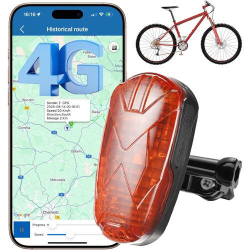 VornixorSarlshop-Traceur GPS Moto 4G Géolocalisation Véhicule Tracker GPS Vélo Moto Voiture Trotinette Électrique Traqueur sans Carte SIM Étanche Alerte SOS Mouvement Vitesse Historique 6 Mois Local