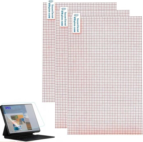 VornixorSarlshop-Lot de 3 Films de Protection Universels A4 HD ¿ à Découper Soi-Même ¿ Anti-Rayures & Anti-Traces ¿ Compatible GPS, Caméra, Montre, Tablette