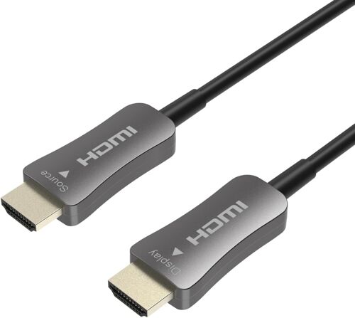 VornixorSarlshop-Orei Câble HDMI Actif à Fibre Optique 4K 45,7 m @ 60 Hz, câble HDMI à Fibre Optique 2.0B HDR, Arc, HDCP2.2, 3D, Haute Vitesse 18 Gbit/s sous-échantillonnage 4:2:0