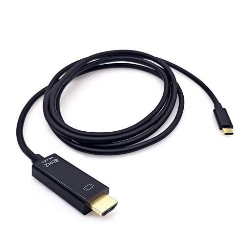 MEVRONISSHOP-1.8M USB Type C vers HDMI câble adaptateur 4K 60Hz pour téléphone/tablette/ordinateur portable vers téléviseur/écran UHD, cordon connexion thunderbolt Pour iPad/iPhone/MacBook/Samsung S2
