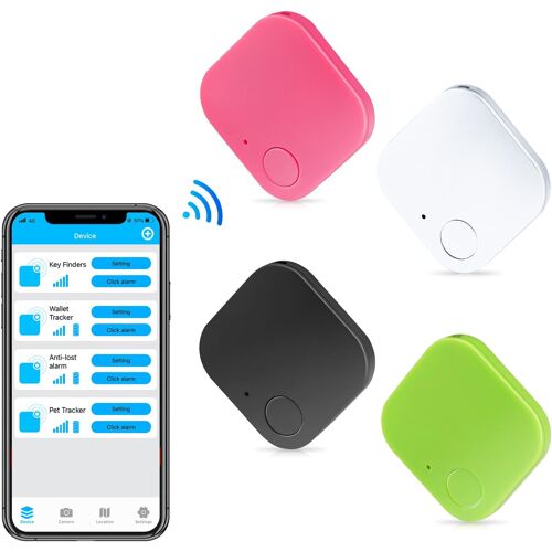 Vornixorsarlshop-Lot De 4 Localisateurs De Clés Bluetooth, Adaptés Pour Portefeuilles, Animaux Domestiques, Bagages, Localisateurs D'enfants, Étiquette Anti-Perte Compatible Avec Android Et Ios