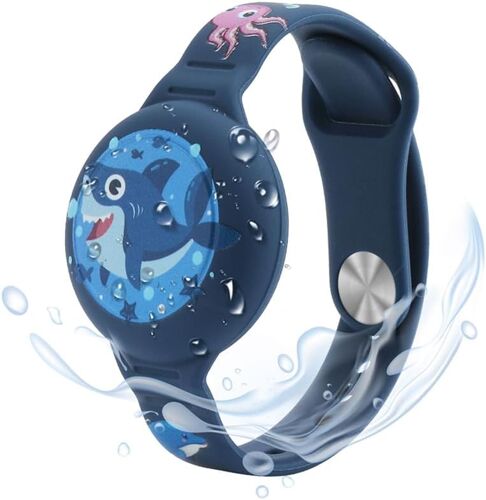 VornixorSarlshop-Enfant Bracelet pour Airtag, Étanche Silicone Bracelet Cacher Le Traqueur GPS Compatible avec AirTag, pour Bébés Tout-Petits Personnes Âgées