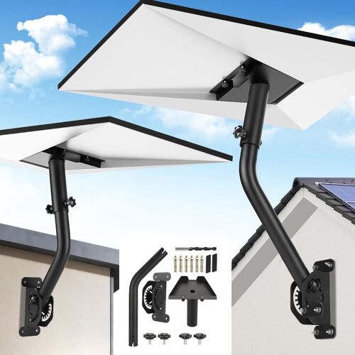 MEVRONISSHOP-Support Starlink Gen 3,Kit de Montage Réglable Compatible avec l'Antenne Standard V3 de Starlink, Support Mural Starlink V3 Réglable à 360°, Support pour Mur/Toit pour Starlink.