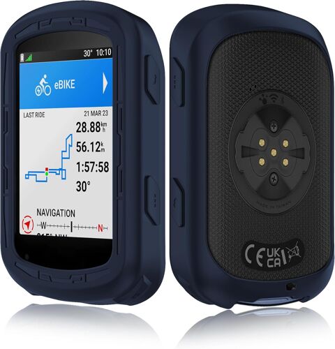 Vornixorsarlshop-Housse En Silicone Compatible Avec Garmin Edge 540/840 Housse, Housse En Silicone Souple Tout Inclus Protection Antichoc - Bleu