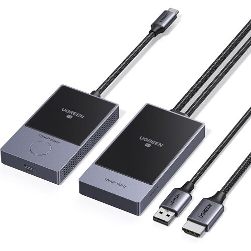 VornixorSarlshop-metteur et Récepteur HDMI sans Fil USB C TX HDMI RX 1080P 60Hz 50M Plug Play 5G WiFi Transmission Transmetteur PD 60W Compatible avec iPhone 17 Pro Max Air 16 Macbook Air Pro iPad Mo