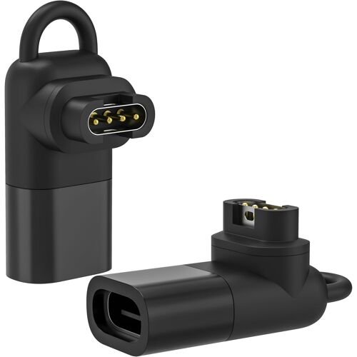 VornixorSarlshop-Lot de 2 Adaptateurs USB-C Compatible avec Garmin Fenix 8 E 7 7S 7X 6 6S 6X 5 Forerunner 935 945 955 965 45 45S 245 255 265 Approach S10 S40 S60 X10 Quatix Vivomove Vivosport Instinc