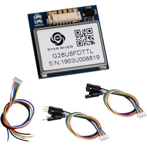 VornixorSarlshop-G28U8FDTTL Module récepteur GPS Glonass QMC5883L boussole avec antenne en céramique flash 9600bps 1Hz puce NMEA-0183 M8 pour Arduino Flight Control