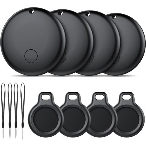 VornixorSarlshop-Lot de 4 trackers Android Smart Tag, localisateur de clés compatibles avec Google Mon appareil (Android uniquement), localisateur de clés Bluetooth pour bagages, sacs, valises, porte