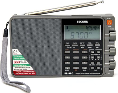 VornixorSarlshop-Tecsun Récepteur Radio Portable PL-880 avec Modes AM/FM/SSB