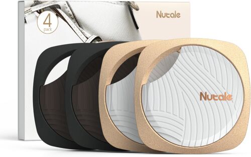 MEVRONISSHOP-Focus 4PCS Localisateur D'objets de Clé Portefeuilles Key Finder Rappel Anti-Perte Intelligent Bidirectionnel Porte Clés Localisateur et Traqueur Sonore pour Retrouver Clés