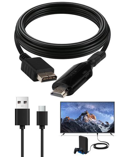 VornixorSarlshop-Adaptateur PS1/PS2 vers HDMI, Câble AV pour Convertisseur PS1/PS2 vers HDMI Audio Vidéo HD D'interface Multimédia 720P/1080P pour Consoles de Jeu HDTV Plug and Play, 1M