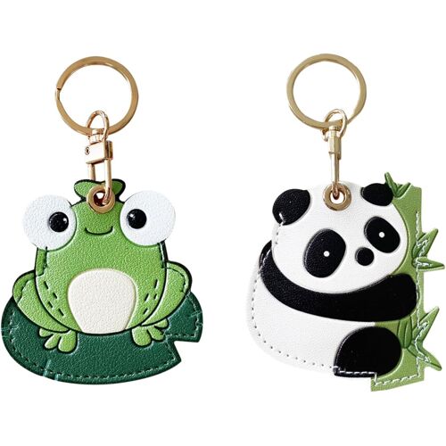 VornixorSarlshop-2 Pièces Cartoon Animal Cador, Couverture De Carte Créative Et Drôle, Couvercle De Cartes Douces Mini, Remorque Décorative.