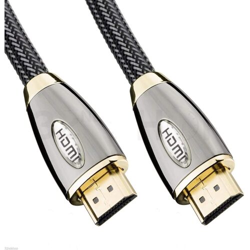 VornixorSarlshop-UK Câble HDMI haute vitesse pour Smart TV HD, Xbox, PS4, PS3, ordinateur portable, HDTV, décodeur Virgin Sky BT, projecteur, lecteur de DVD BluRay et PC 0,5 m (1,6 pieds) Or
