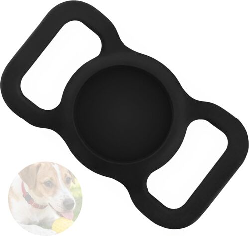 VornixorSarlshop-Chien Support De Collier De Suivi, Étui Silicone Anti-perte Pour Chien Et Chat, Accessoire Traceur GPS, Coque Tracker Animaux, Compatible Avec Les Dispositifs De Suivi Courants(noir)