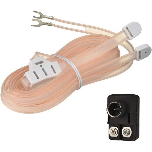 MEVRONISSHOP-Antenne Radio FM Intérieure Formation en T de Câble F Mâle Dipôle FM 75/300 Ohm Transformateur Balun Compatible avec Amplifiee Stéréo Chaine HiFi Tuner FM Sistema Audio