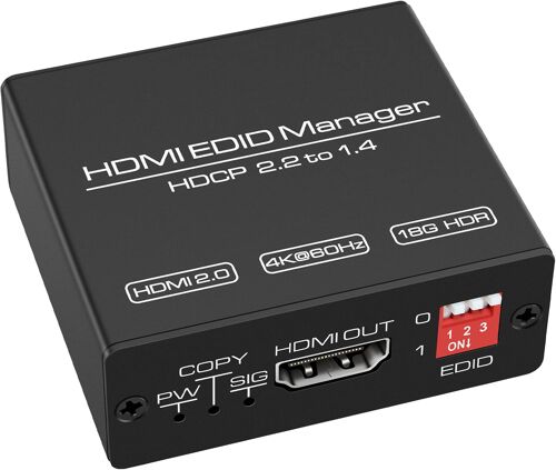 VornixorSarlshop-Gestionnaire HDMI EDID Émulateur de prophétie 4K 8 Modes Amplifier Égaliser 4K60Hz HDMI 2.0b HDCP2.2 18Gbps