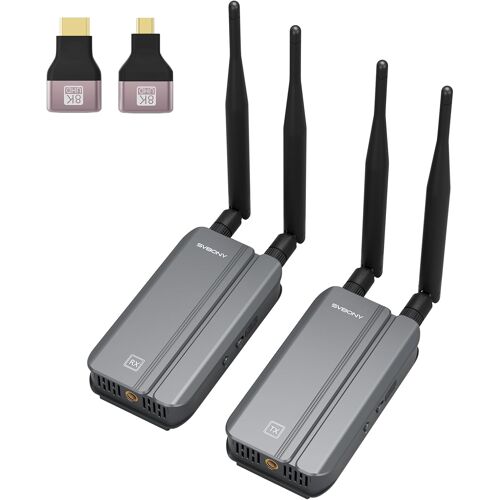 MEVRONISSHOP-TransAir3 Transmetteur HDMI Fil, Extension 1080P/60FPS 300m de Portée, App Surveillance, 0.06s Latence, Télécommande IR, pour Ordinateur Portable, TV, Projecteur