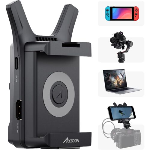 MEVRONISSHOP-CineView Nano - Émetteur Vidéo sans Fil HDMI 5G 1080p60, Portée 150m, Faible Latence 60ms, Compatible iOS/Android (4 Appareils), pour Caméra et Stabilisateur Gimbal RS2/RS3