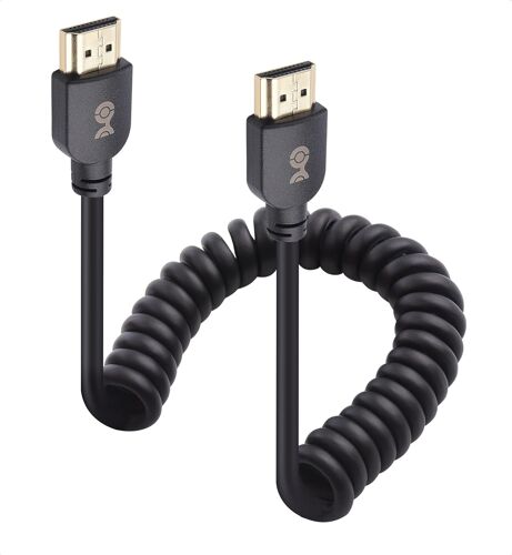 VornixorSarlshop-48Gbps 8K HDMI Coiled Cable 0,3-0,9m with 8K@60Hz, 4K@240Hz and HDR Support, HDMI Cable Coiled for PS5, Xbox Series X/S, RTX4080/4090, RX 7800/7900, Apple TV, and More