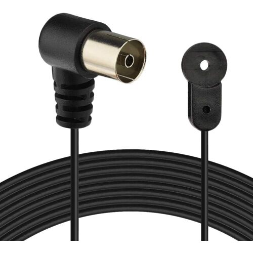 MEVRONISSHOP-Câble Antenne Radio FM Chaine HiFi Interieur 75 ohms Coaxial Fil Antenne avec Adaptateur Femelle TV Compatible avec Tuner Stéréo Maison Denon Onkyo