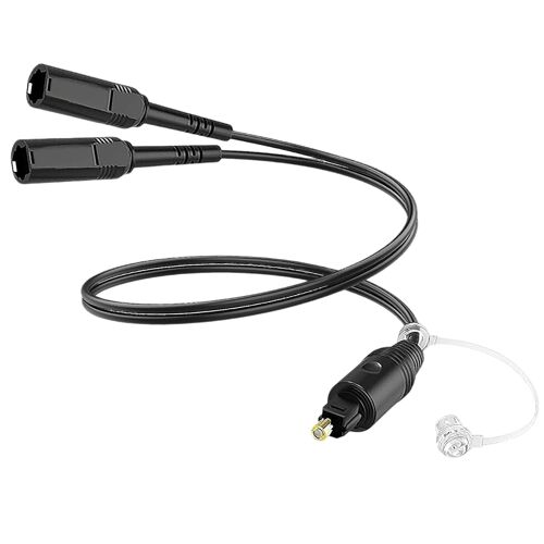 VornixorSarlshop-0.3m Câble Optique Audio Numérique 1 en 2 Sorties, Toslink Digital Fiber Optical Audio Splitter 1 Mâle à 2 Femelles Adaptateur Extension pour Home Theater, TV, Barre de Son, Lecteur