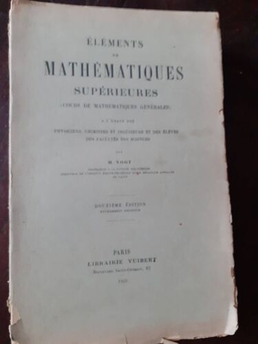 Eléments De Mathématiques Supérieures