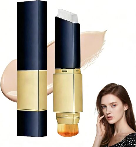 Kalanka-Clarea Fond De Teint 2-En-1,Crème De Recouvrement Hydratante Et Légère,Stick De Maquillage Avec Pinceau Intégré,Couvre Efficacement Les Imperfections Et Crée Un Effet Naturel,Nature 