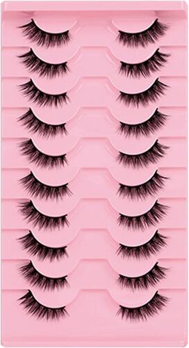 Kalanka-Demi Faux Cils Naturels 3d Faux Cils ?il De Chat Doux Demi Coin Légers Yeux De Chat 