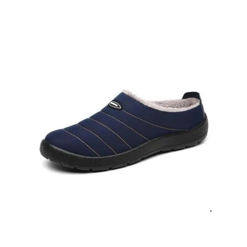 Chaussons D'hiver Femme Fourrés Imperméables Bleu Marine 37 Eu Pantoufles Chaudes Matelassées À Semelle Antidérapante