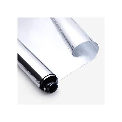 Film de Fenêtre Solaire Miroir 90x200 cm Autocollant Argent Anti-UV Isolation Thermique et Anti-Regard Intimité Jour