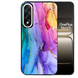 Coque noire pour OnePlus NORD 5 marbre tie dye